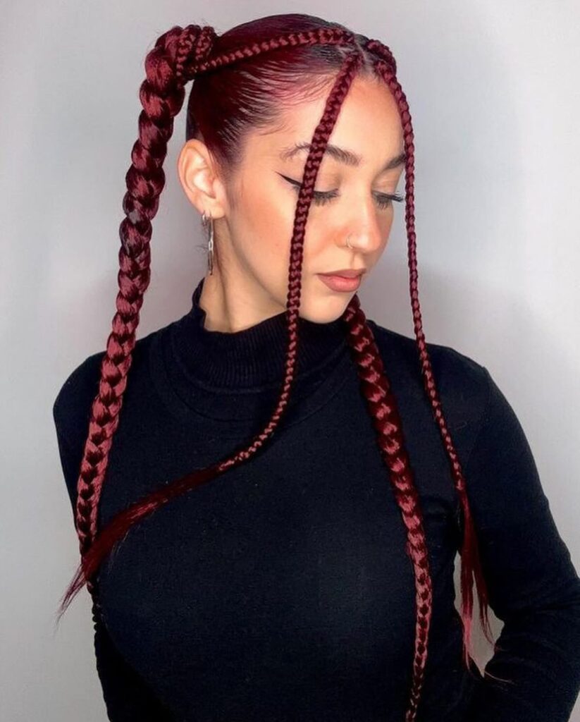 Red Hair Box Braid