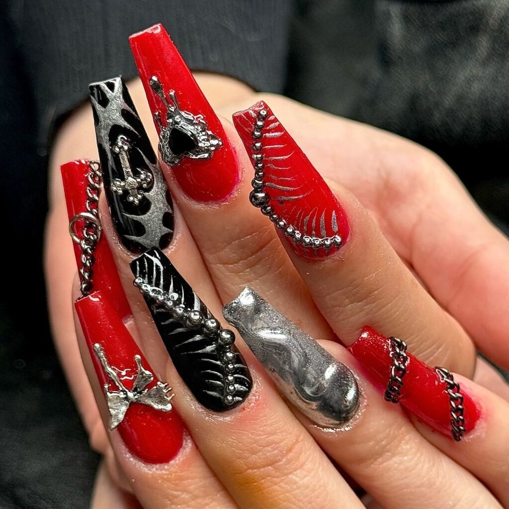 3D Coffin Nails