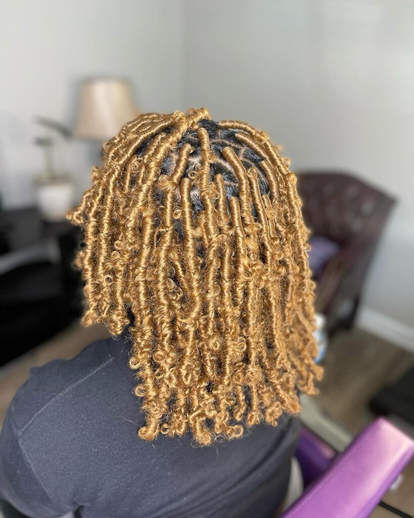 Blonde And Black Butterfly Locs