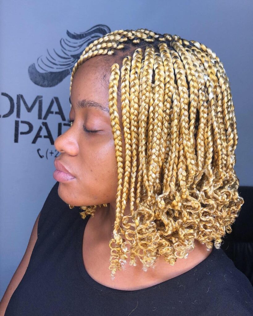 Blonde Curly Braids