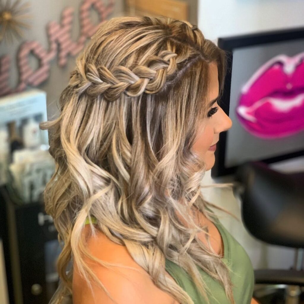 Blonde Waterfall Braid