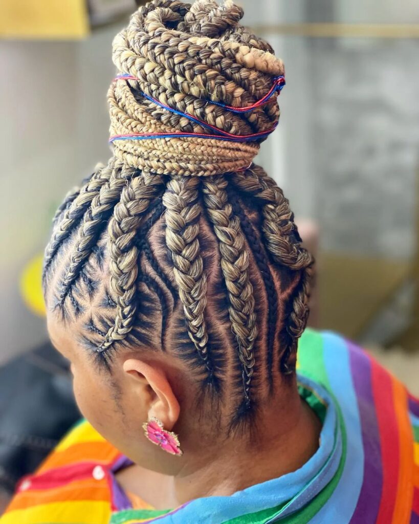 Box Braid Updo