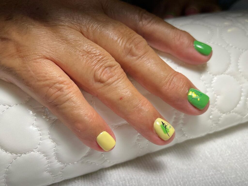 Green Square Nails