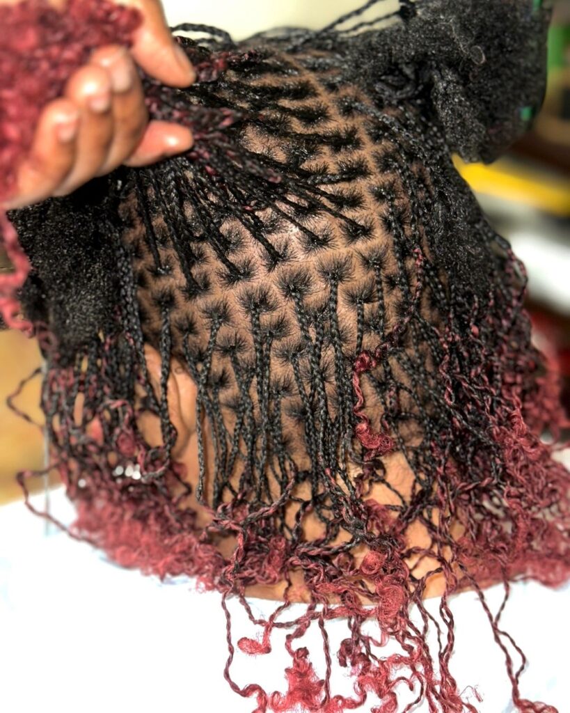 Micro Braids with Curls