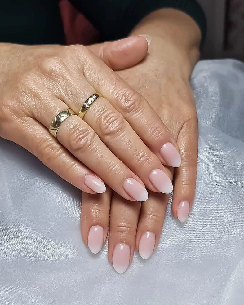 Natural White French Nails