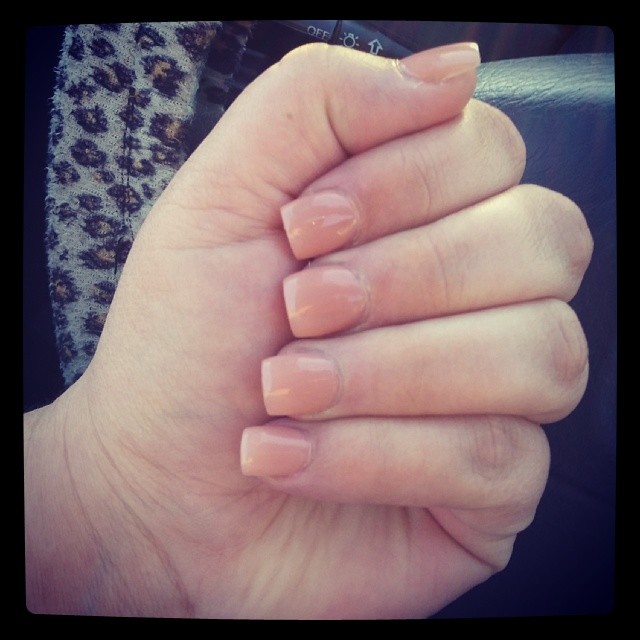 Peachy Nude Nails