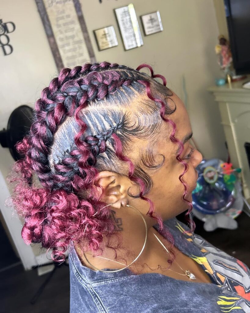 Stitch Braids With Curls