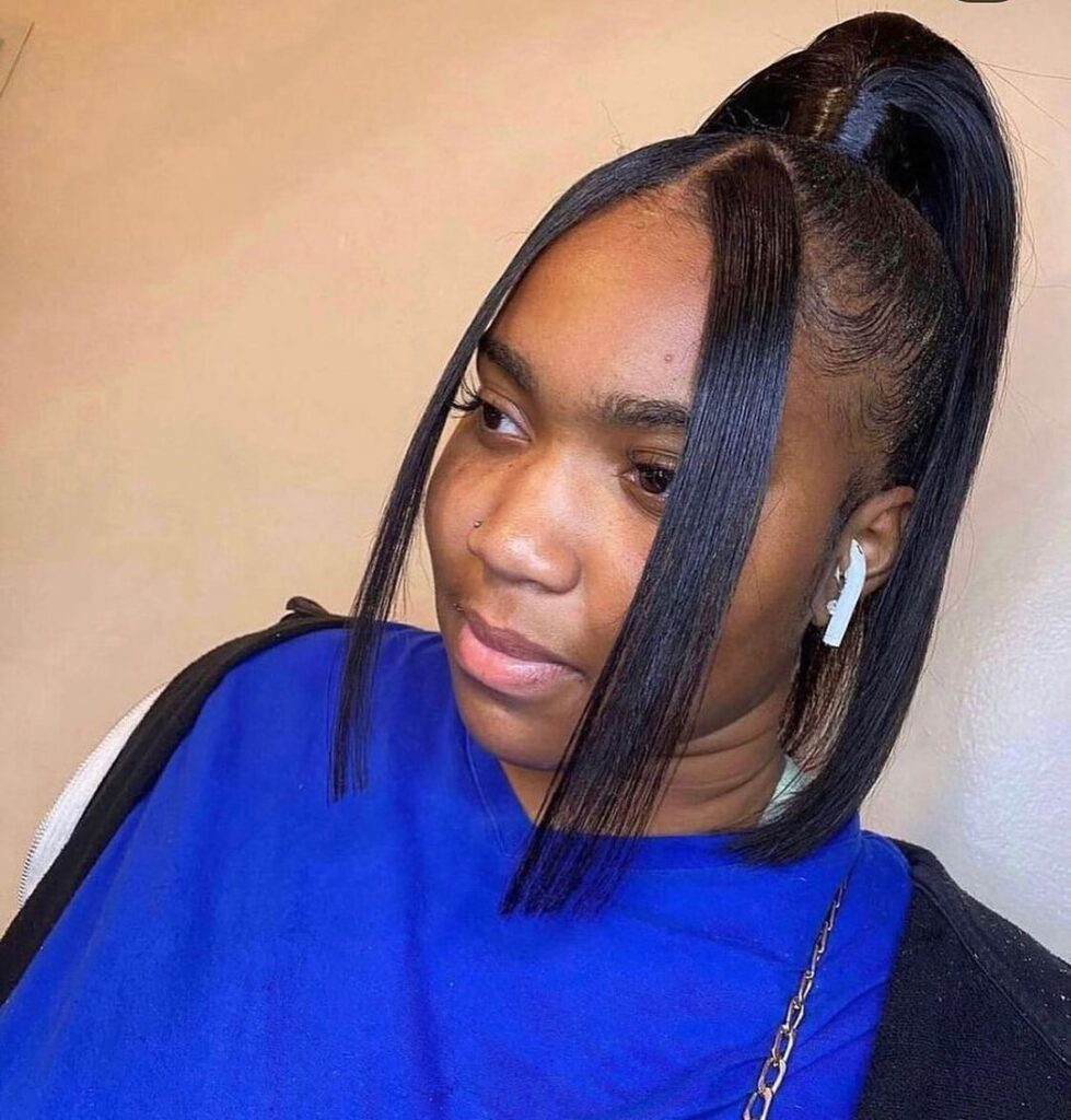 Blunt Cut Prom Ponytail