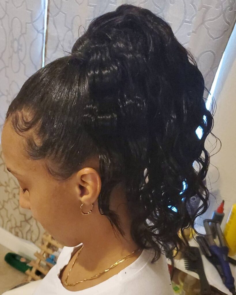 Crimped Prom Ponytail