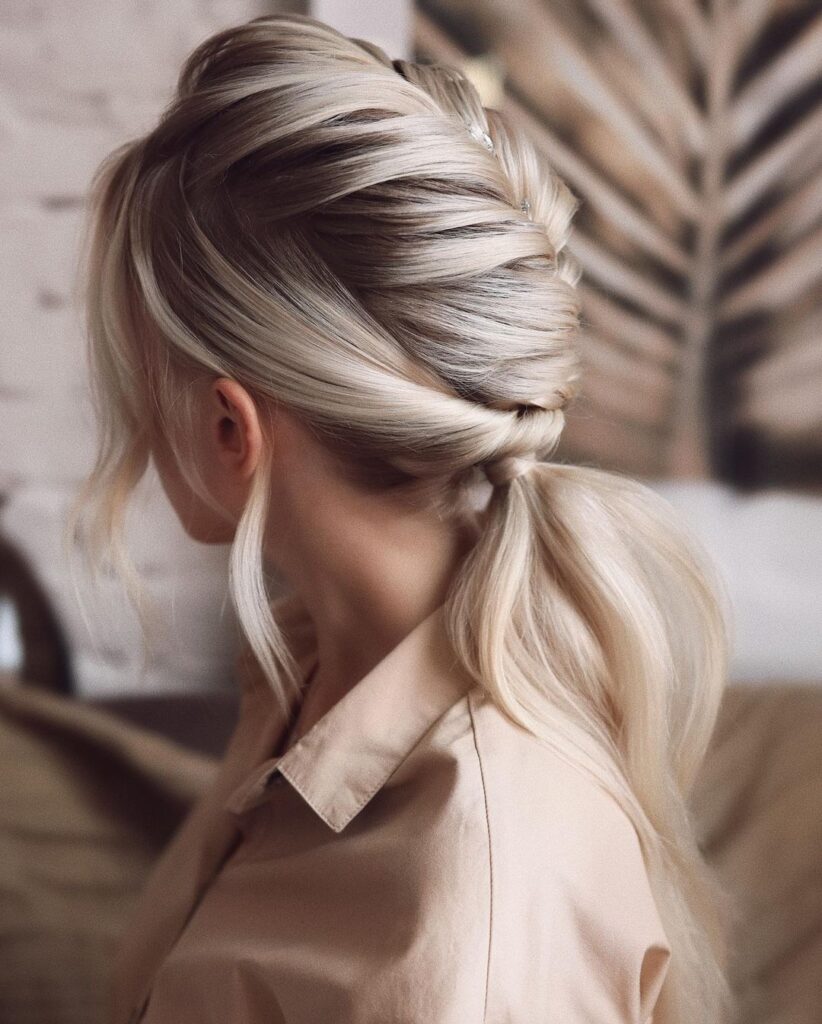 Dragon Braid Prom Ponytail