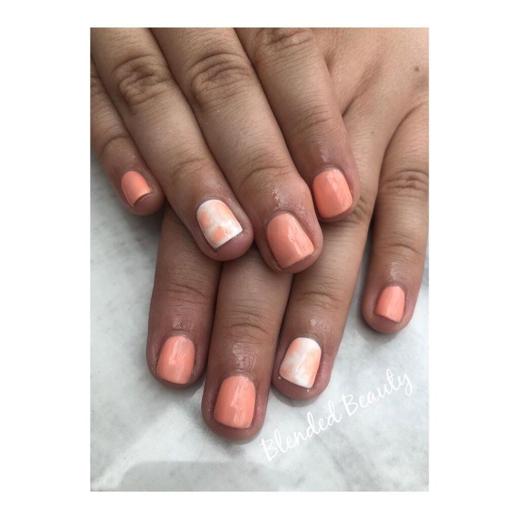 Peachy Short Nails