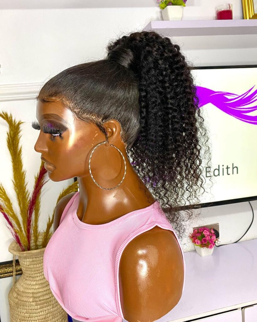 Kinky Curl Prom Ponytail