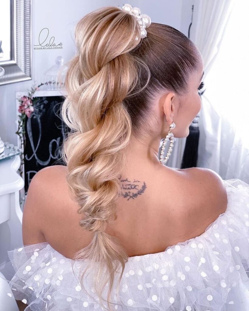 Messy Twist Prom Ponytail