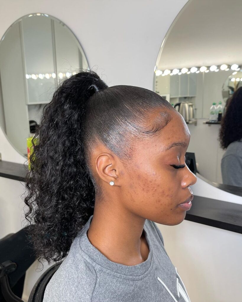 Side Part Prom Ponytail