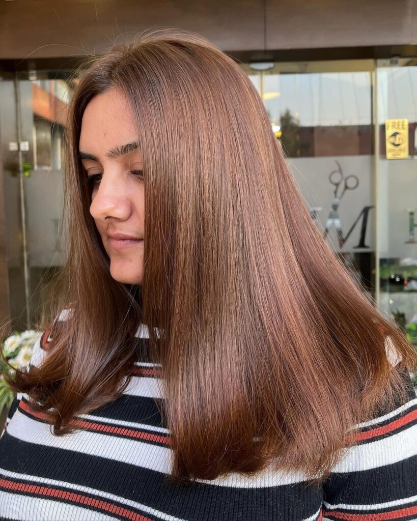 Dark, rich brown hair color