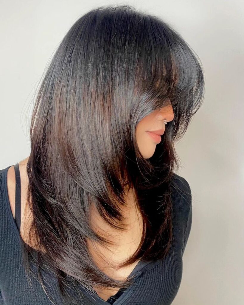 Hair with layers around the face