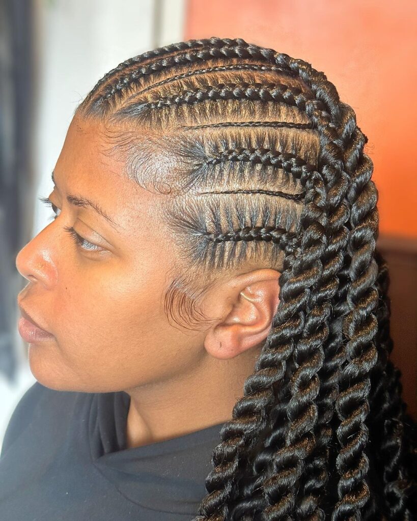 Faux locs wedding hairstyle box braids