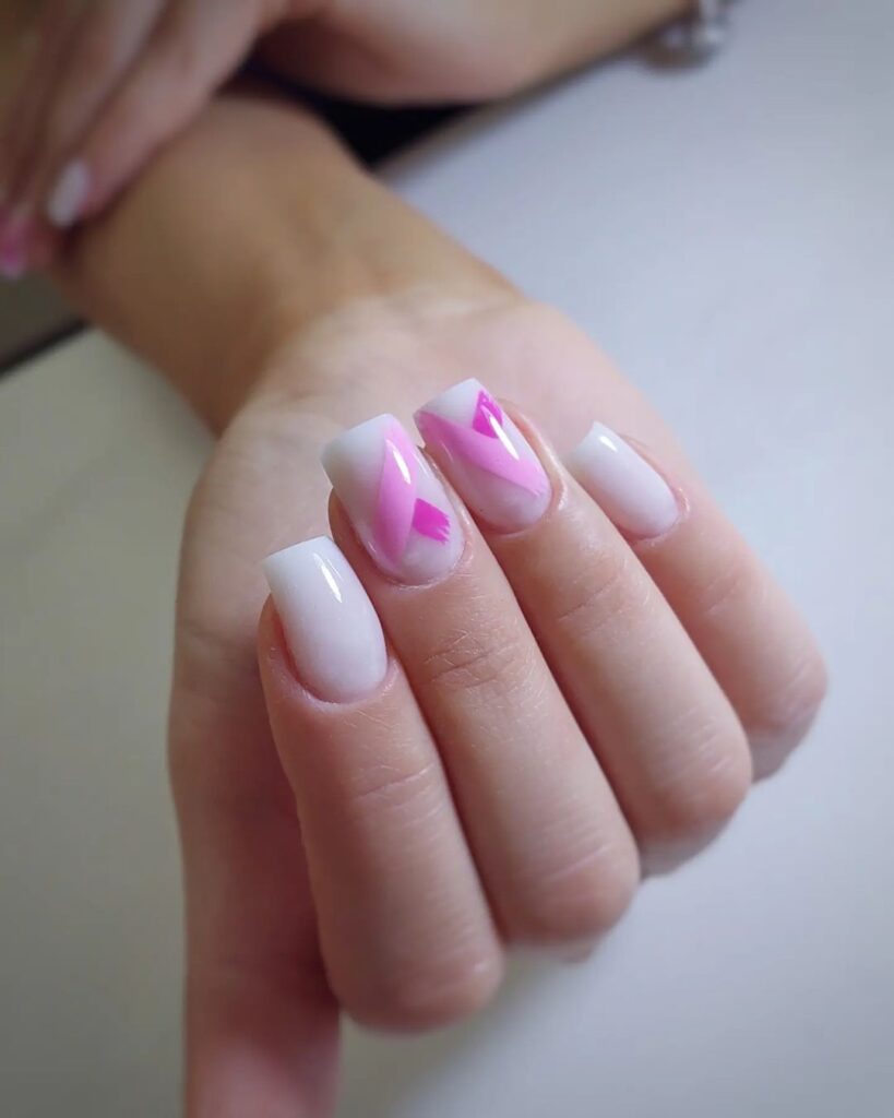 Short nails, soft white, simple elegance