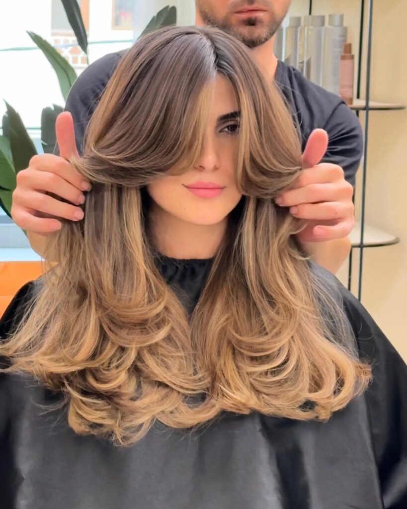 Textured hair with choppy layered cut