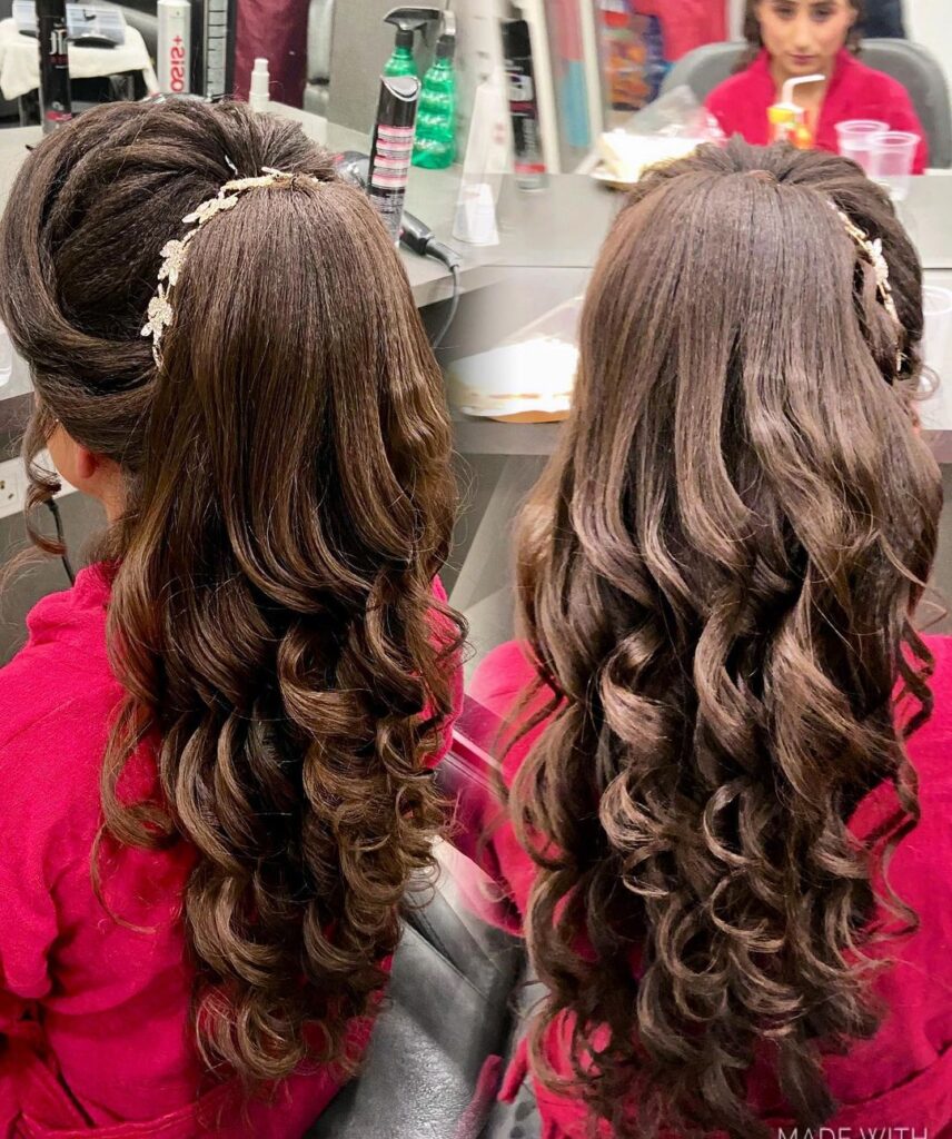 Elegant, high-volume updo for weddings