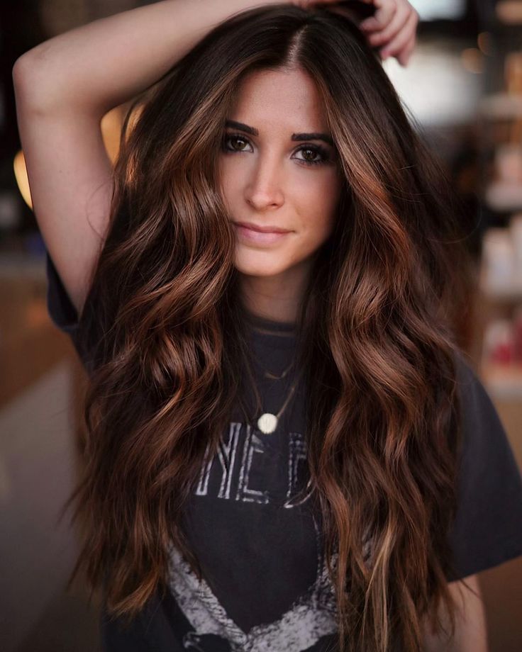Rich chestnut brown hair for a warm, natural look
