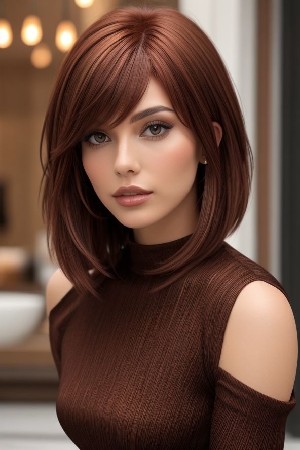 Vibrant copper brown adds a touch of fiery flair