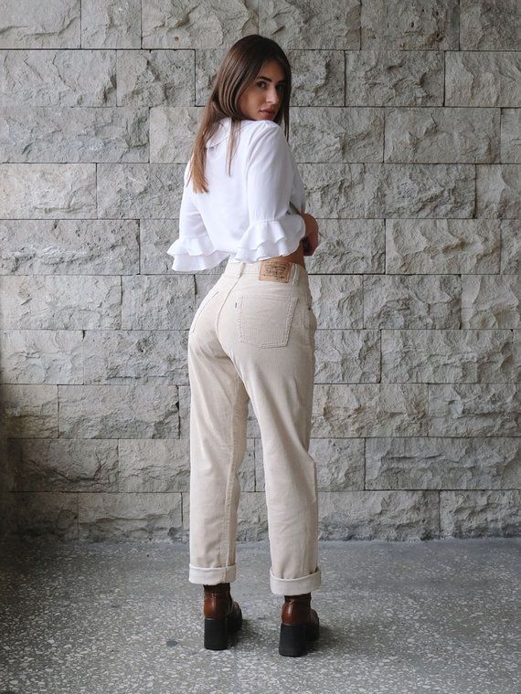 Retro-inspired corduroy pants for fall