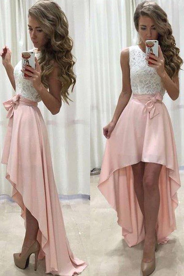 Elegant High-Low Dress with Flair