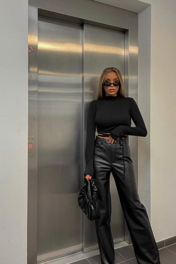 Edgy leather pants for fall fashion