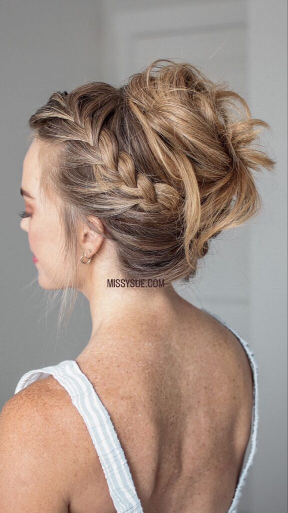 Modern loose French twist

