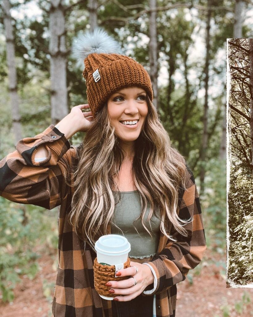 Cozy matching wool hats for fall.