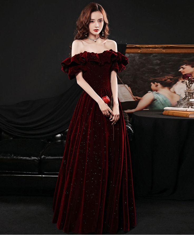Velvet Off-Shoulder Glam Look