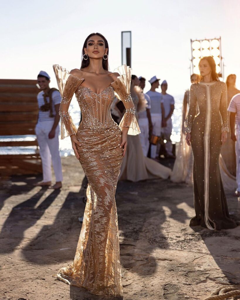 Dazzling sequin dress for glamorous events.