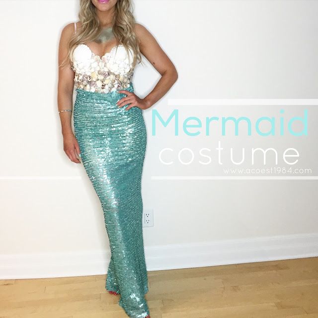 "Easy and simple DIY mermaid costume for quick fun."
