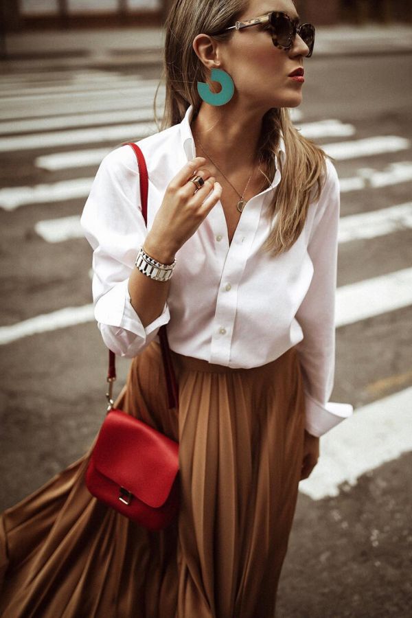 Bold statement earrings for fall outfits