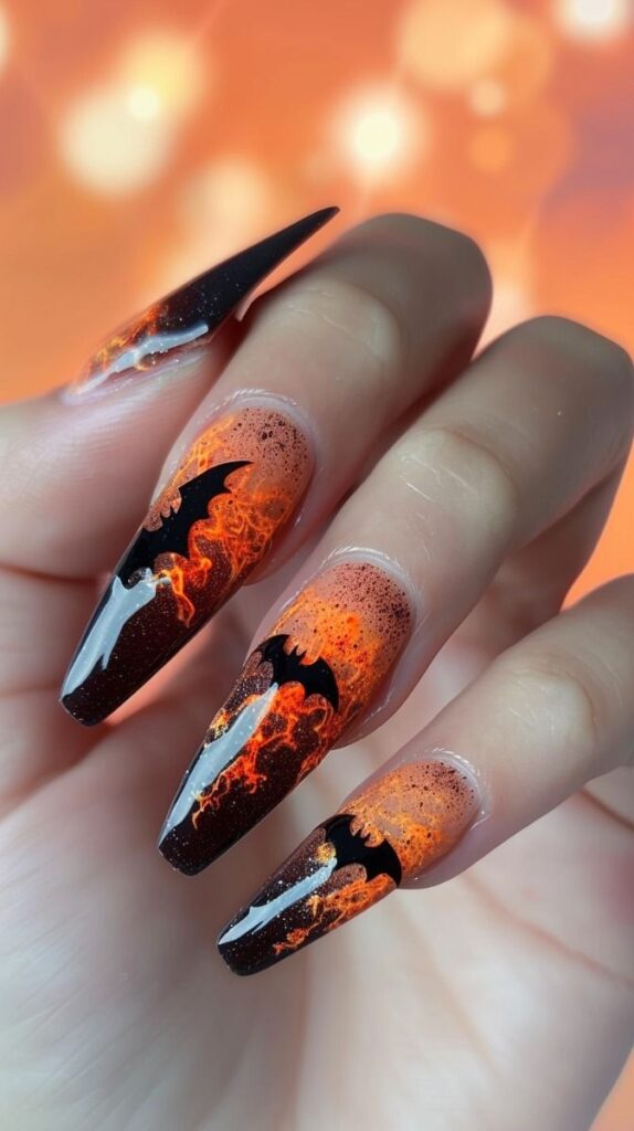Bat wing shapes for nail art