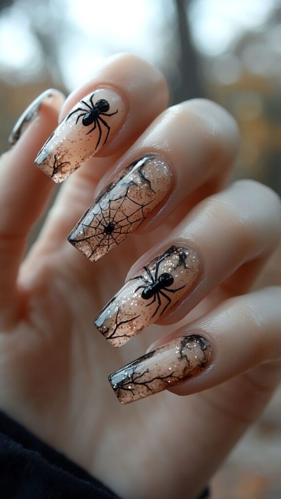 Creepy crawlers nail design theme