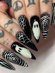 Monster mash nail designs for Halloween