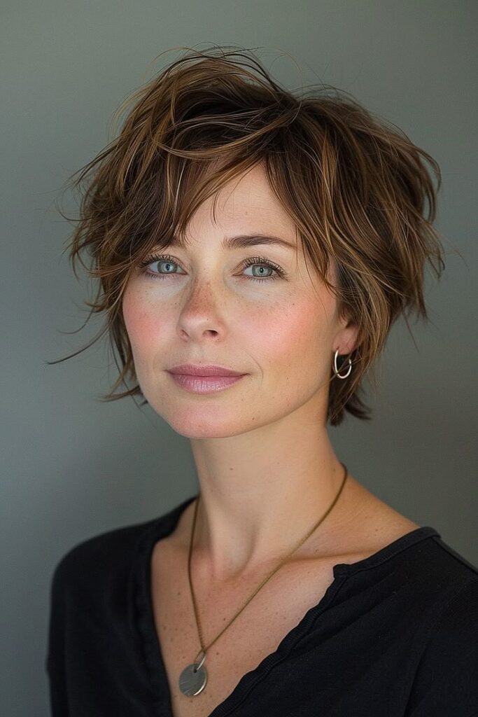 Short Layered Pixie for a Full, Dynamic Look