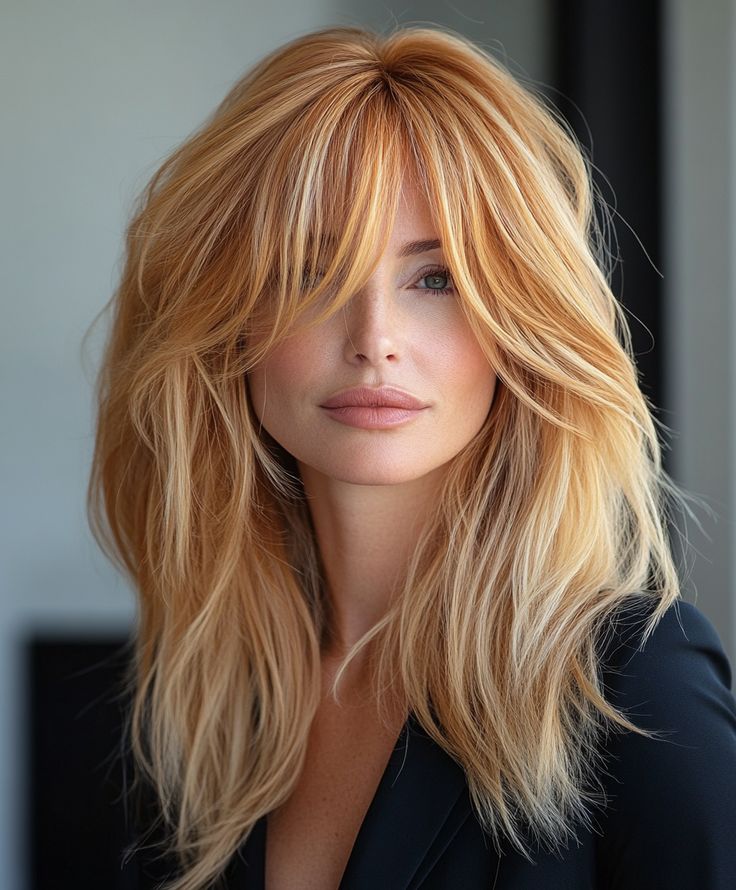 Bronde copper with soft blonde accents

