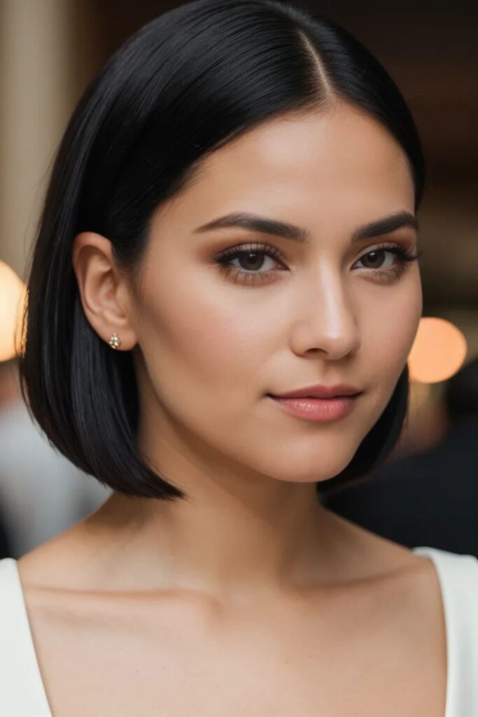 Chin-length bob for classic look