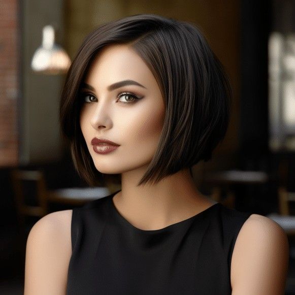 Timeless, glossy bob elegance