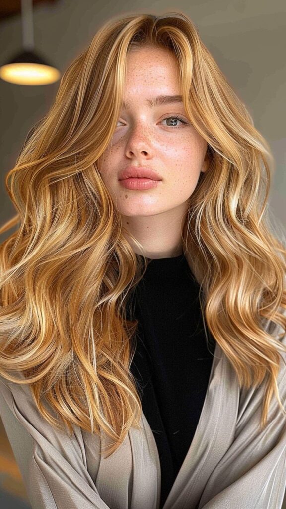 Vibrant, copper, golden highlights