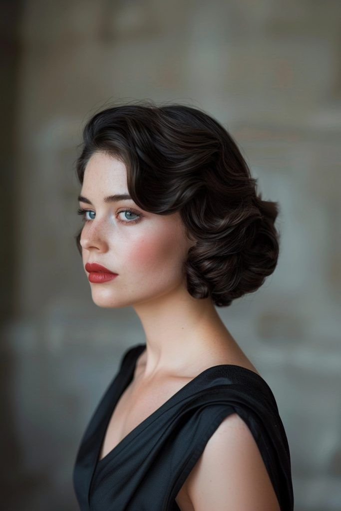 Sleek, 1920s finger waves
