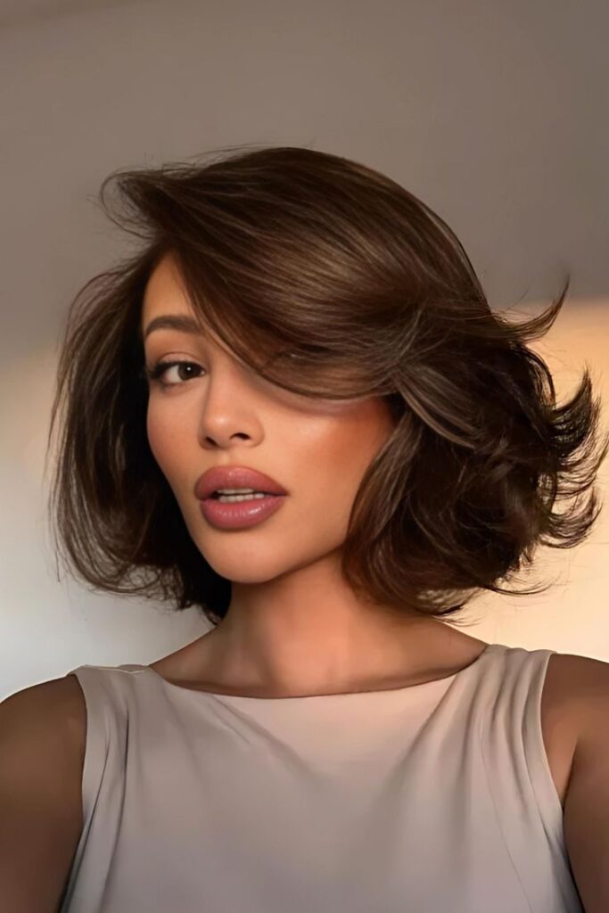 Fuller, polished side-parted layers