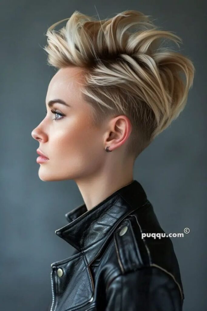 Dramatic, mohawk-inspired height