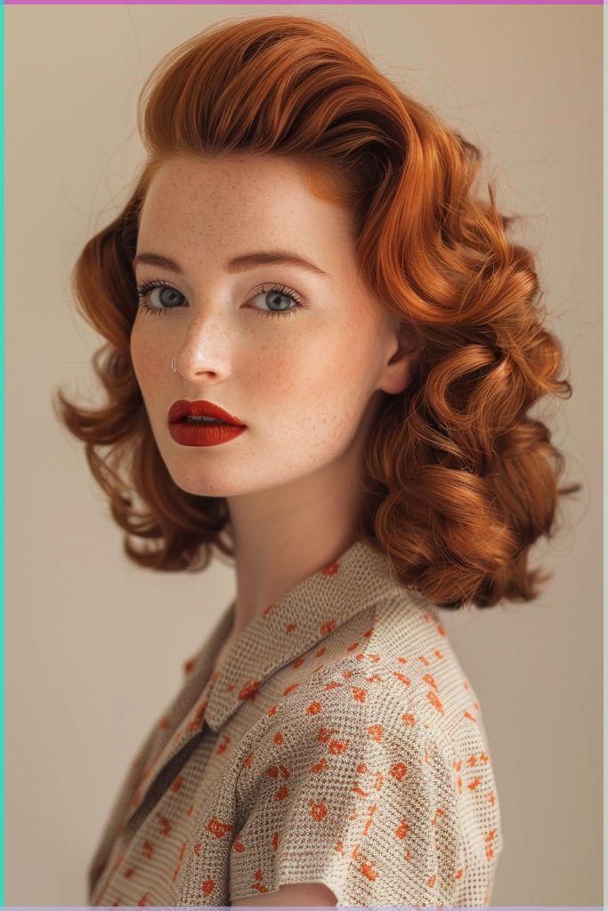 Elegant, structured pin curls