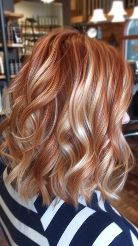 Rich red copper, sandy blonde pieces
