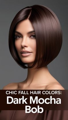 Center-parted bob with sleek look