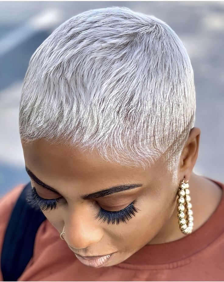 Tapered cut with stylish silk press